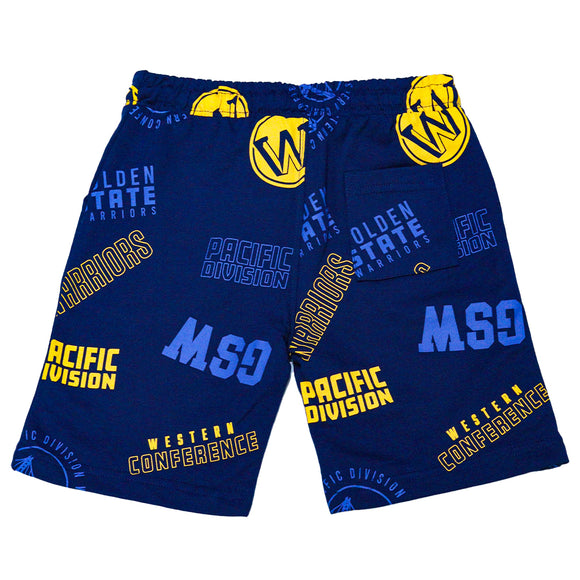 Navy Nba Gsw Aop Shorts Navy 7 8 Years