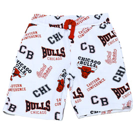 White Nba Chicago Bulls Aop Shorts White 5 6 Years