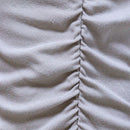 BEIGE ROUCHED DETAIL COLUMN DRESS-2