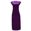 PRINTED ROUCHED DETAIL COLUMN DRESS ASSORTED-1