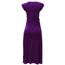 PRINTED ROUCHED DETAIL COLUMN DRESS ASSORTED-3