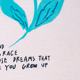 Orange Happy Flower Placement Print  S S T Shirt Orange - 0