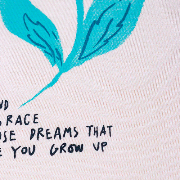 Orange Happy Flower Placement Print  S S T Shirt Orange