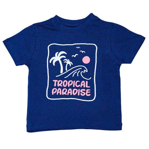 NAVY TROPICAL TSHIRT NAVY 6 12 MONTHS