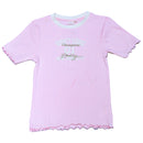 PINK RIB T-SHIRTS PALE PINK 13 14 YEARS-1