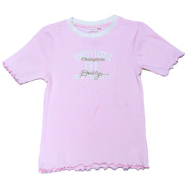 PINK RIB T-SHIRTS PALE PINK 13 14 YEARS