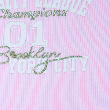 PINK RIB T-SHIRTS PALE PINK 13 14 YEARS - 0