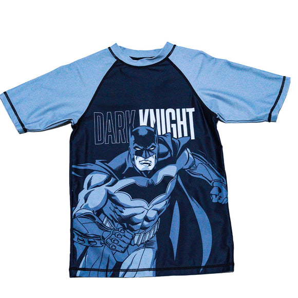 Mid Grey Batman Rash Guard T Shirt