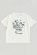 White Emboss Oversize T Shirts White-2