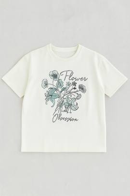 White Emboss Oversize T Shirts White - 0