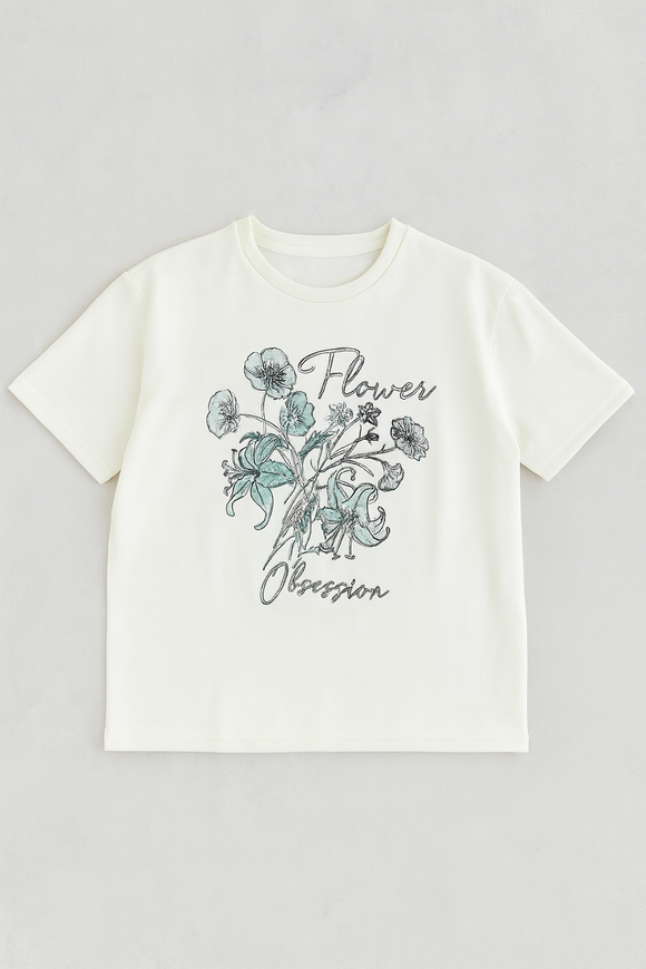 White Emboss Oversize T Shirts White