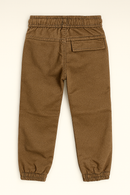 Brown Coloured Knitted Denim Jogger Brown-3