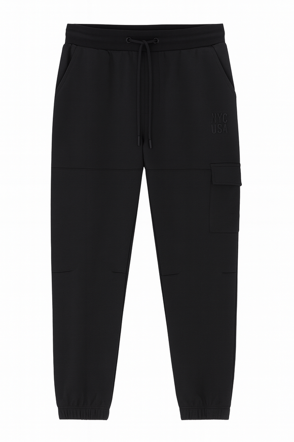 Black Mens Track Pant