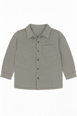 Boys Junior 2 Pcs Grey Shirt With T Shirt - 0