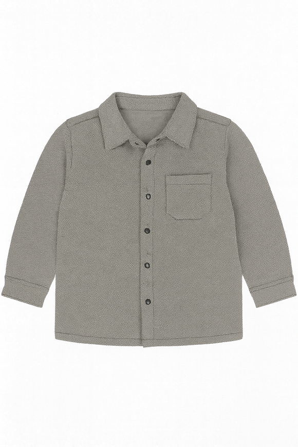 Boys Junior 2 Pcs Grey Shirt With T Shirt
