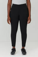 Black Criss Cross Elastic Waistband Legging-1