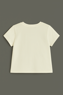 White Girls Placement Print With Sequins Boxy-3