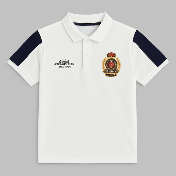 White Pique Rugby Polo