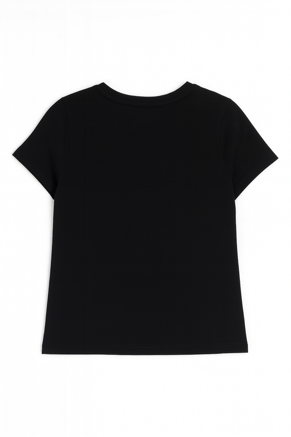 Black Varsity Printed T Shirt