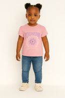 Pink Yourself Love Placement Print T Shirt Pale Pink-1