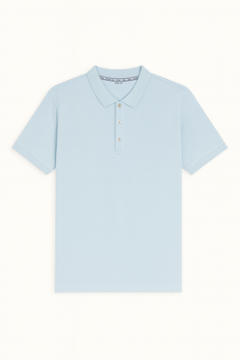 Solid Polo Shirt Sky Blue - 0