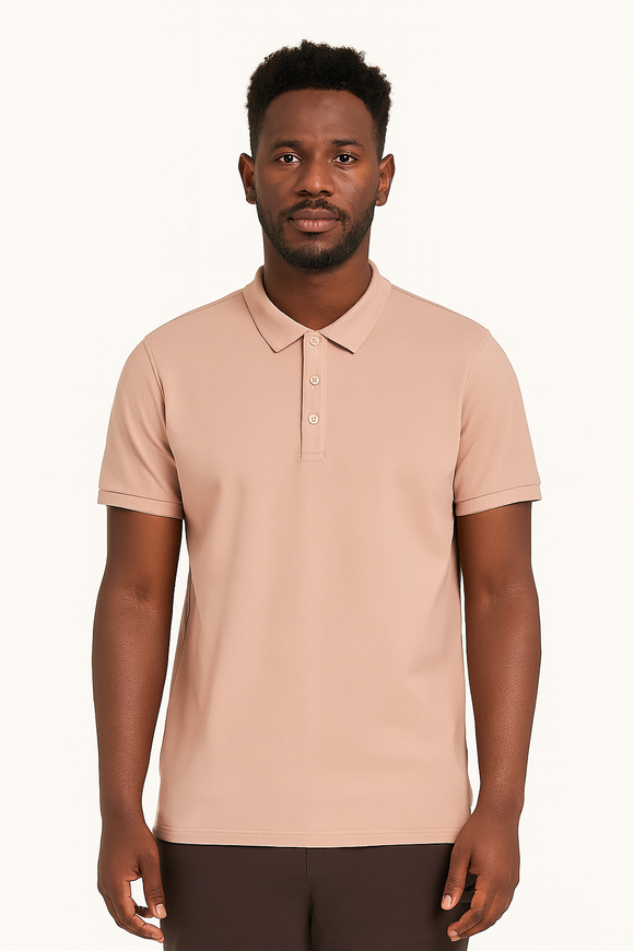 Solid Polo Shirt Pale Pink