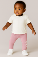 Lilac Placement Print Leggings Lilac-1