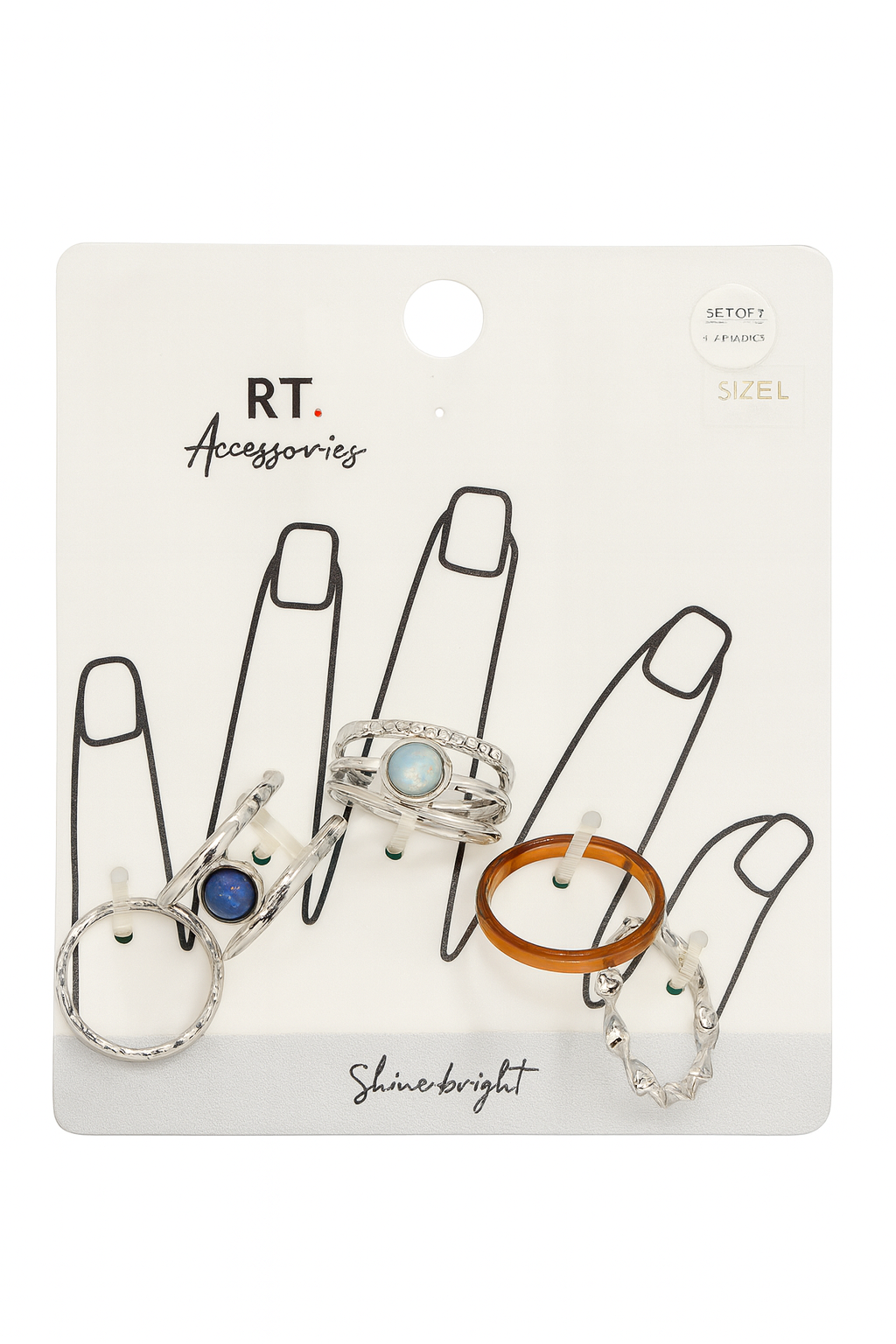8 Pcs Ring Set