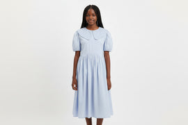 Blue Peterpan Collar Dress Pale Blue
