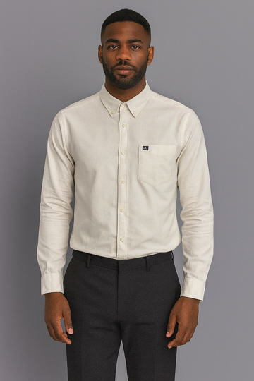 White Mens Casual Shirt