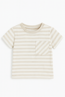 Grey Stripe Short Sleeve T Shirt-2