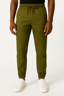 Olive Green Grament Dyed Jogger Dark Green-1