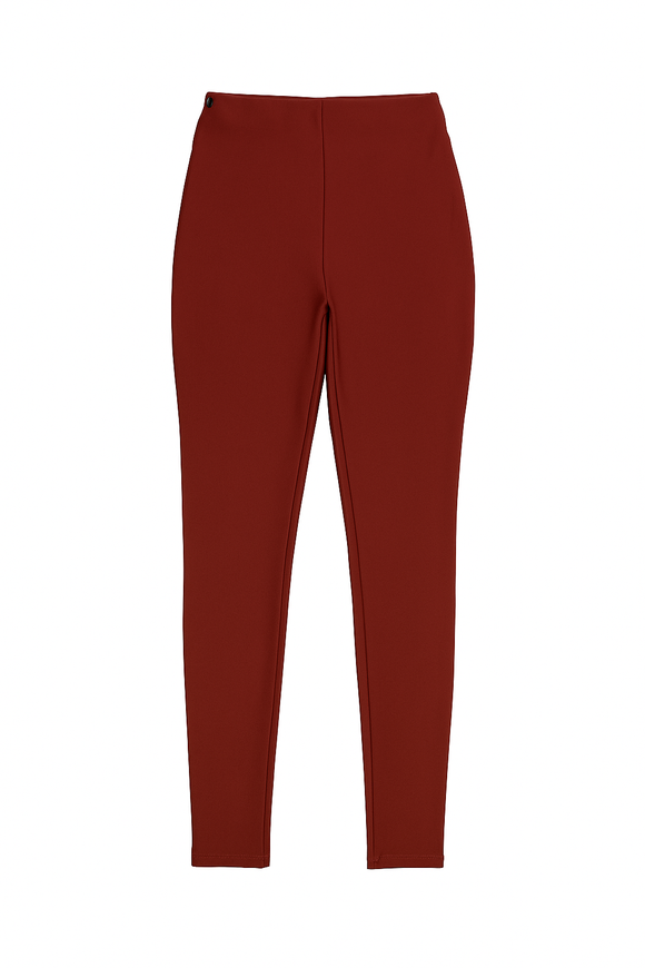 Burgundy Elastic Leggings