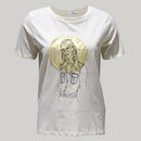 Beige Embellished T-Shirt-1
