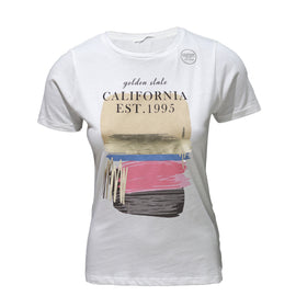 White Printed T Shirt