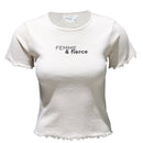 Beige Rib T-Shirt-1