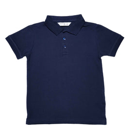 Navy  Short Sleeve Polo Shirt Navy - 0