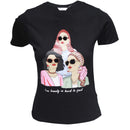 Charcoal  Embellished T Shirt-1