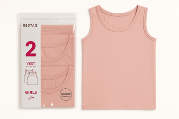 2 Pc Pk Junior Girls One Solid One Printed Color With Laced Vest Pack Assorted Nawao.com