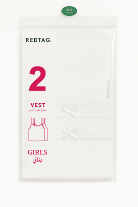 2 Pc Pk Junior Girls Solid Color Vest Pack Assorted Nawao.com