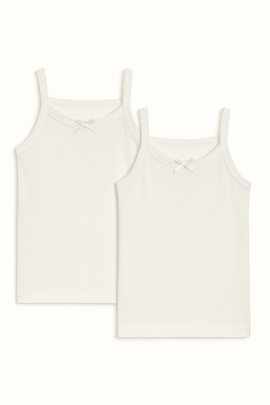 2 Pc Pk Junior Girls Solid Color Vest Pack Assorted Nawao.com