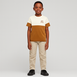 Brown Cut And Sew Tee