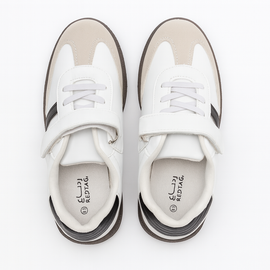 White Stripped Overlay Sneaker - 0