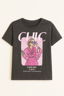 Charcoal Printed T Shirt Charcoal-2