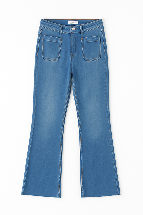 Light Blue Straight Jeans Blue
