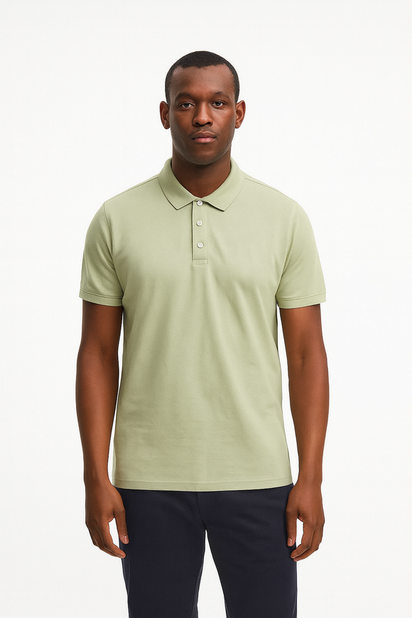 Solid Polo Shirt Green