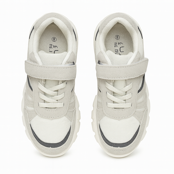 Beige Material Block Chunky Shoes - 0