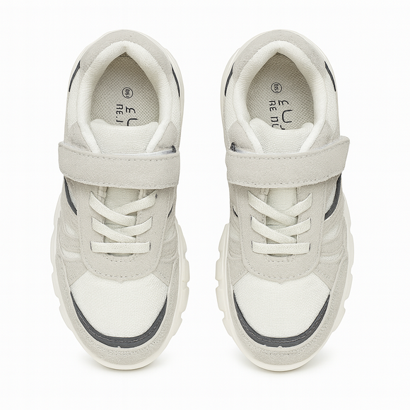 Beige Material Block Chunky Shoes