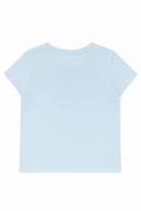 Blue Ice Cream Sequins At Chest T Shirt-3