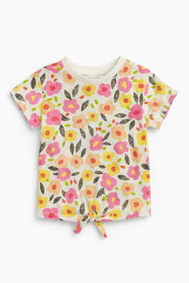 White Floral Aop T Shirt - 0